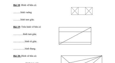 Tổng hợp các bài toán - bài tập đếm hình lớp 2 có đáp án